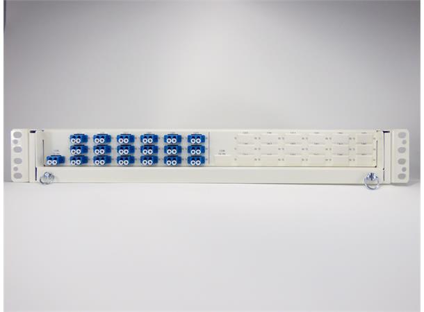 18 kanal CWDM LC panel 1271-1611nm Serie E panel med 2 x 18 fiber CWDM LC